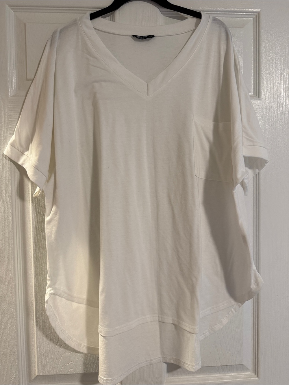 NEW w/o tag SHEIN whit Short Sleeve Pocket Tee plus 4x resort wear vacation